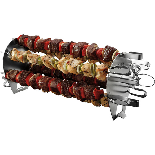 WEBER Drehspieß-Set »CRAFTED«, silber...