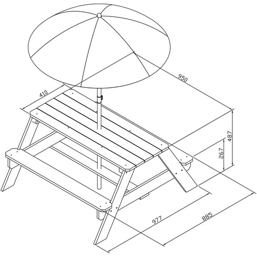 AXI Kinderpicknicktisch, 4 Sitzplätze, ...