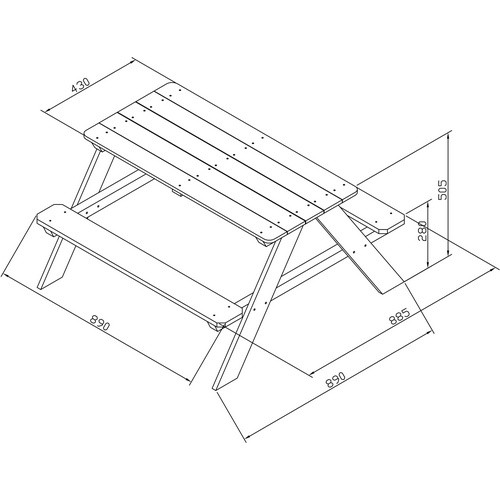 Sunny Kinderpicknicktisch, 4 Sitzplätze...