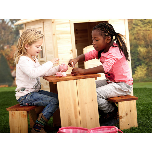 AXI Kinderpicknicktisch, 4 Sitzplätze, Holz/Zedernholz