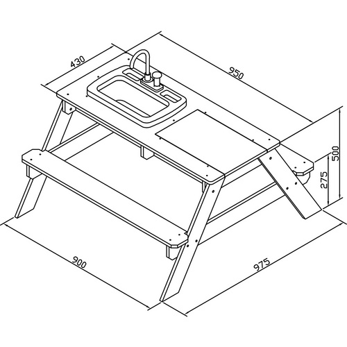 AXI Kinderpicknicktisch, 4 Sitzplätze, ...