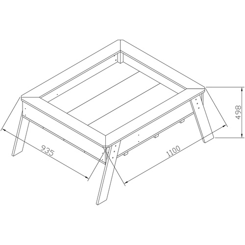 AXI Sandtisch, mit Hochbeet, BxHxL: 93,5...
