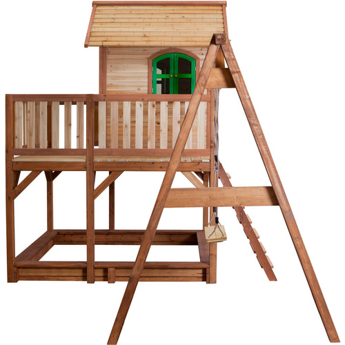 Thumbnail - AXI Kinderspielhaus »Liam«, BxHxT: 541 x 291 x 277 cm, Holz, braun/grün