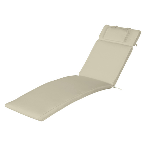 Outsunny Liege, cremeweiß, Polyester/Baumwollfaser, BxL: 53 x 198 cm - weiss