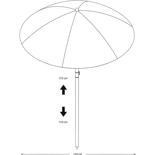 AXI Sonnenschirm, ∅: 125 cm, blau/weiß