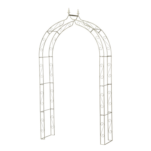 SIENA GARDEN Rosenbogen, B x T x H: 140 x 40 x 252 cm, Metall - weiss