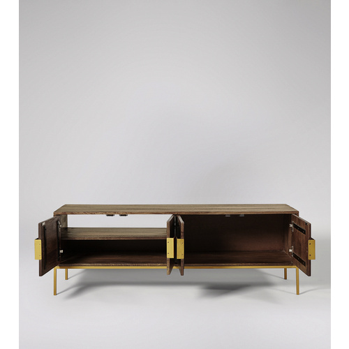 Thumbnail - INTERIA Home & Living TV-Schrank »BALLARY«, Holz/Stahl, walnussfarben - braun