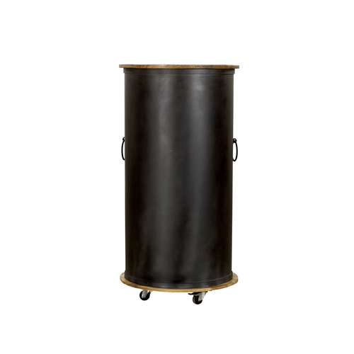 Thumbnail - INTERIA Home & Living Weinbar, Stahl/Holz, schwarz/Natur