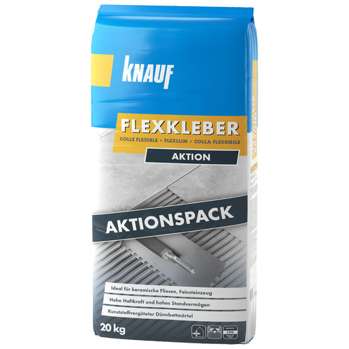 KNAUF Fliesenkleber »Flexkleber Flex Aktion«, 20 kg, grau