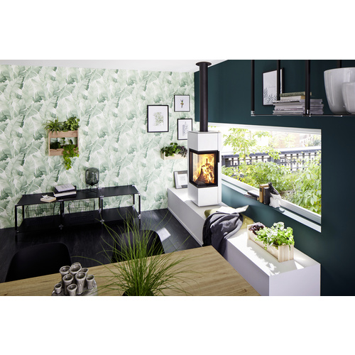 Thumbnail - marburg Vliestapete »Avalon«, Blätter, Blumen, weiß/grün - weiss