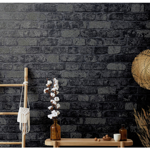 Thumbnail - marburg Vliestapete »Verschnitt2017«, Steinoptik, schwarz