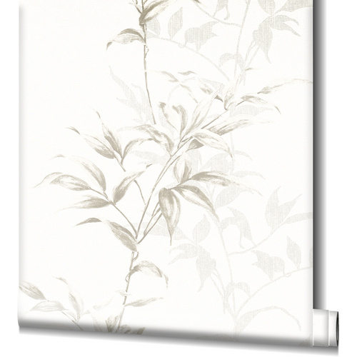 Thumbnail - marburg Vliestapete »Hailey«, Blumen, Blätter, weiß/braun - weiss