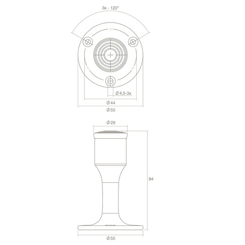 Thumbnail - Intersteel Türstopper, D.55x84mm Wandmontage