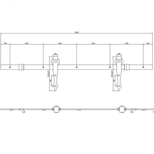 Thumbnail - Intersteel Schiebetürsysteme »Classic« - schwarz