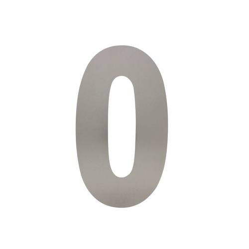 Intersteel Hausnummer, Nummer 0 XL, edelstahlfarben, Stahl - silberfarben