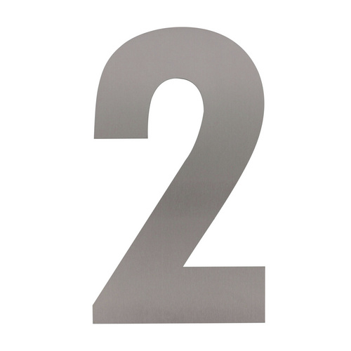 Intersteel Hausnummer, Nummer 2 XXL , edelstahlfarben, Stahl - silberfarben