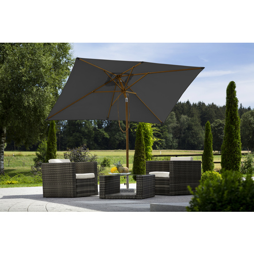 Schneider Sonnenschirm Malaga 300 x 200 cm anthrazit