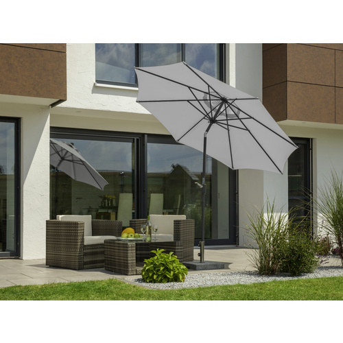 Schneider Sonnenschirm Harlem Silbergrau Ø 270 cm