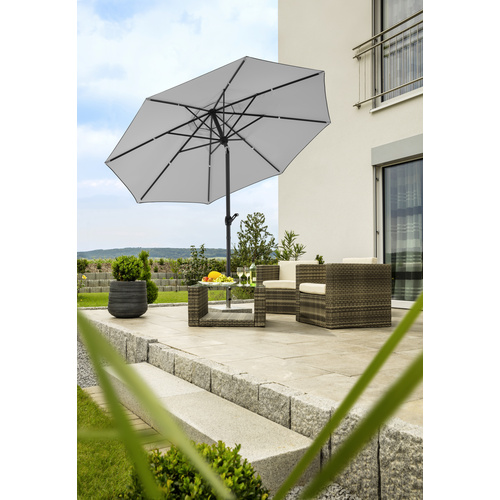 Schneider Sonnenschirm Adria Silbergrau Ø 300 cm