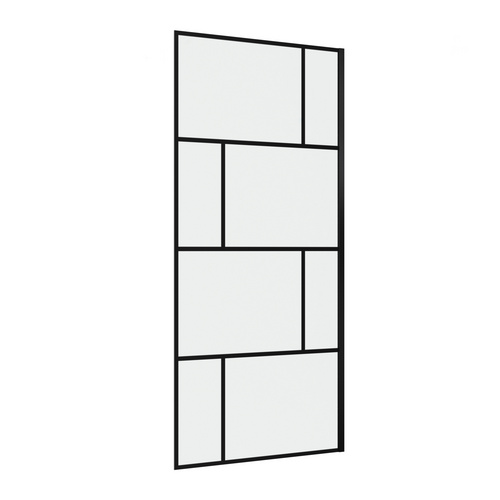 Thumbnail - Marwell Duschwand »BRICKS«, schwarz, 5 mm - transparent