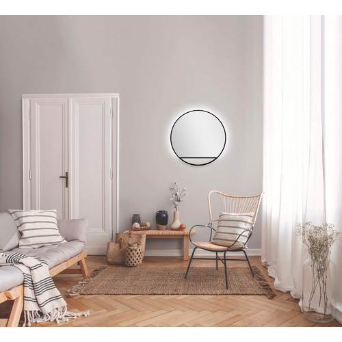 Thumbnail - TALOS Dekospiegel, rund, Ø: 60 cm - schwarz