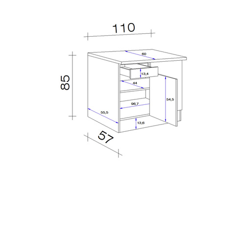 Flex-Well Eckunterschrank »Nano«, Ansc...