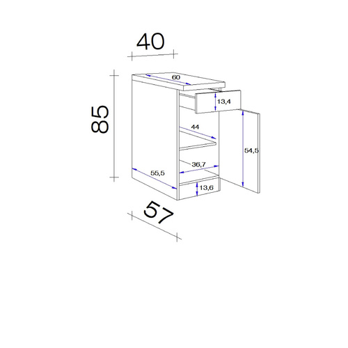 Flex-Well Küchenunterschrank »Nano«, ...