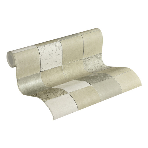 A.S. Création Vliestapete New Walls Fliese Beige