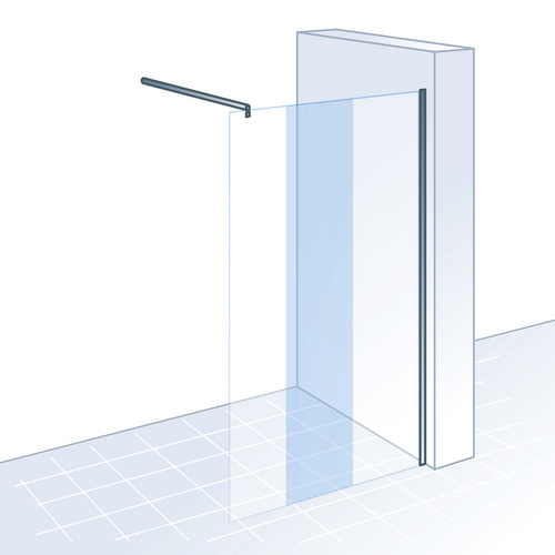 Thumbnail - SCHULTE Duschwand »ExpressPlus MasterClass«, BxH: 100 x 200 cm, ESG, Walk-In, Ecke - silberfarben