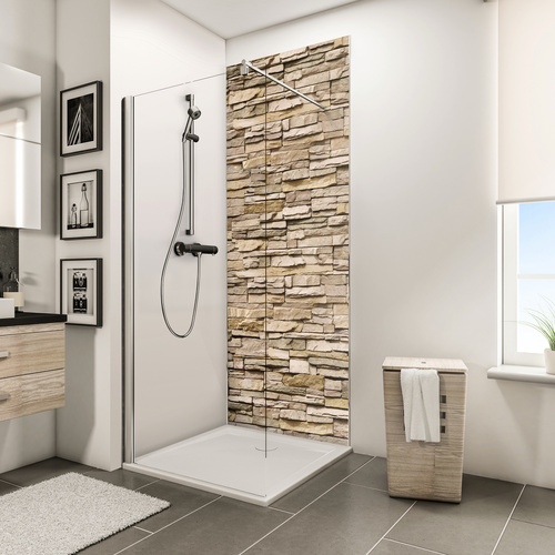 SCHULTE Duschrückwand »ExpressPlus DecoDesign«, BxH: 100 x 210 cm, Aluminium-Verbundplatte - beige