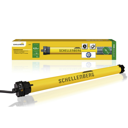 Schellenberg Rohrmotor Mini Standard 6 Nm für 40 mm Achtkantwelle, max. 4,0 m², max. Zugkraft 15 kg