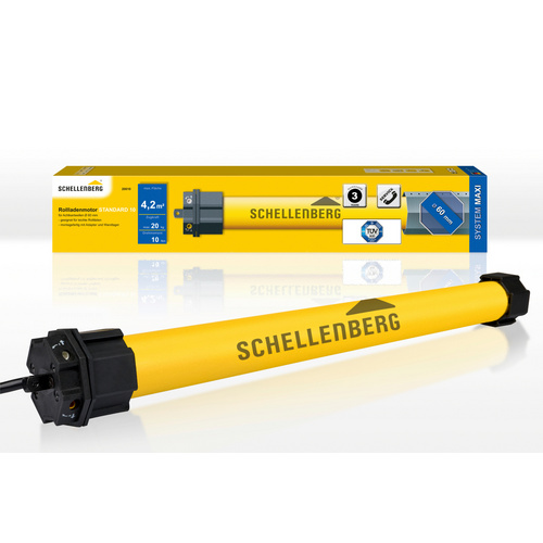 Schellenberg Rohrmotor Maxi Standard 10 Nm für 60 mm Achtkantwelle, max. 4,2 m², max. Zugkraft 20 kg