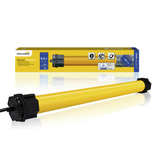 Schellenberg Rohrmotor Maxi Standard 15 Nm für 60 mm Achtkantwelle, max. 6,2 m², max. Zugkraft 25 kg