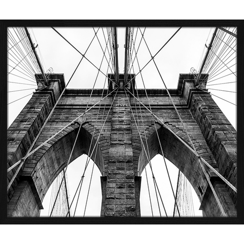 ANY IMAGE Digitaldruck »Brooklyn Bridge II«, Rahmen: Buchenholz, Schwarz