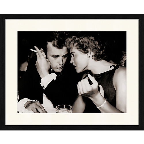 ANY IMAGE Digitaldruck »James Dean und Ursula Andress«, Rahmen: Buchenholz, Schwarz