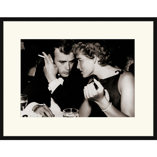 ANY IMAGE Digitaldruck »James Dean und Ursula Andress«, Rahmen: Buchenholz, Schwarz