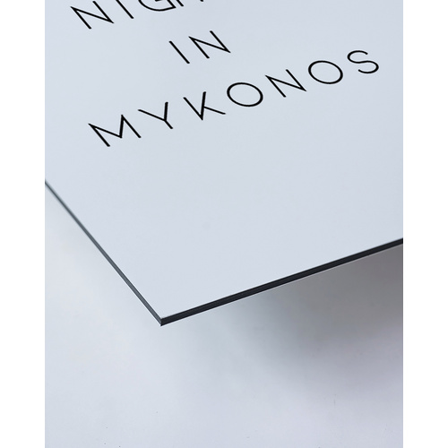 ANY IMAGE Kunstdruck »Diese Nacht in Mykonos«, mehrfarbig, Alu-Dibond - bunt