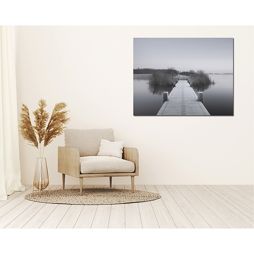 Thumbnail - ANY IMAGE Kunstdruck »Bootssteg«, mehrfarbig, Alu-Dibond - bunt