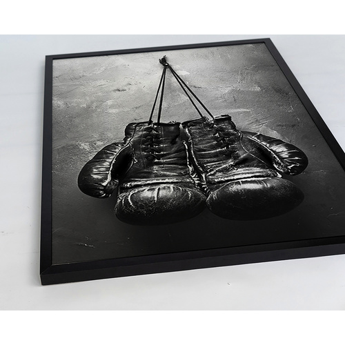 Thumbnail - ANY IMAGE Digitaldruck »Boxhandschuhe«, Rahmen: Buchenholz, Schwarz