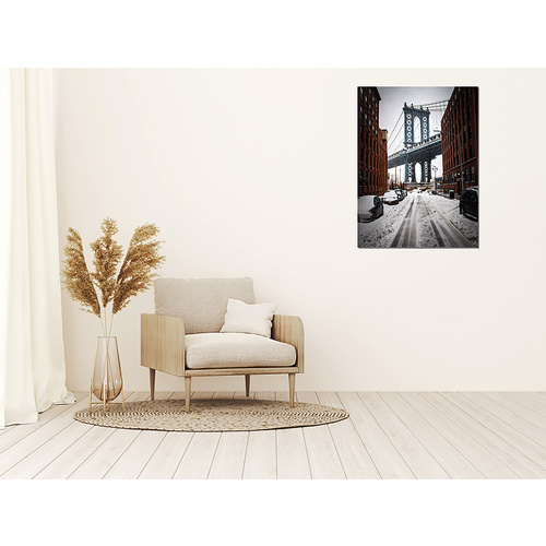 ANY IMAGE Kunstdruck »Manhattan Bridge«, mehrfarbig, Alu-Dibond - bunt