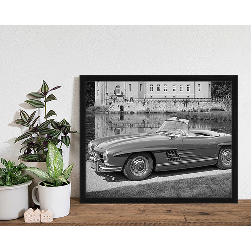 ANY IMAGE Digitaldruck »Mercedes Benz 300 SL Roadster«, Rahmen: Buchenholz, Schwarz