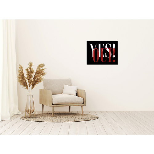 ANY IMAGE Kunstdruck »Yes! Oui!«, mehrfarbig, Alu-Dibond - bunt