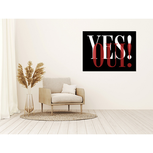 ANY IMAGE Kunstdruck »Yes! Oui!«, mehrfarbig, Alu-Dibond - bunt