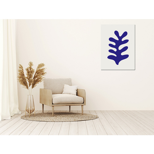 Thumbnail - ANY IMAGE Kunstdruck »Blaues Blatt«, mehrfarbig, Alu-Dibond - bunt