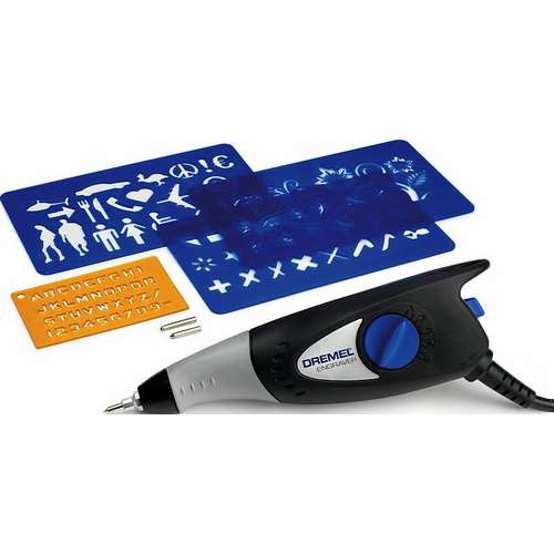 Dremel Gravierer Arts&Crafts, 2 Auswechselbare Karbidspitzen, 1 Auswechselbare Diamantspitze, 4 Gravierschablonen - Image 3