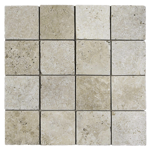 Thumbnail - WOHNRAUSCH Wand- und Bodenfliese »Tosca Cream«, LxBxH: 10 x 10 x 1 cm, (0,5 m²), Travertin, beige, matt, getrommelt