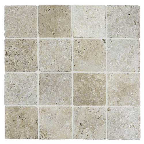 Thumbnail - WOHNRAUSCH Wand- und Bodenfliese »Tosca Cream«, LxBxH: 10 x 10 x 1 cm, (0,5 m²), Travertin, beige, matt, getrommelt