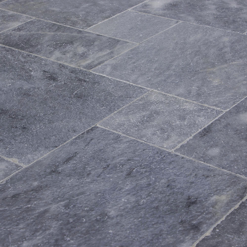 Thumbnail - WOHNRAUSCH Terrassenplatten »Pandora Blue«, 0,74 m², Römischer Verband, Kalkstein, blau/grau