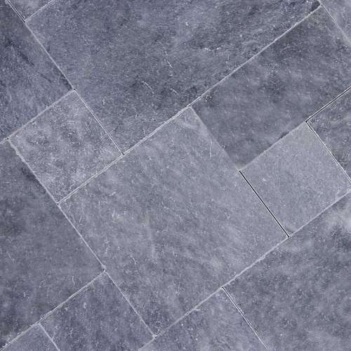 Thumbnail - WOHNRAUSCH Wand- und Bodenfliese »Pandora Blue«, 0,74 m², Römischer Verband, Kalkstein, grau/blau, matt, getrommelt - gr...