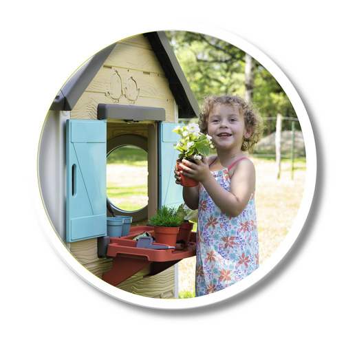 Smoby Spielhaus, BxHxT: 128 x 135 x 132 cm, Kunststoff, natur/grün - bunt (Rabatt: 23 %) Smoby Spielhaus, BxHxT: 128 x 135 x 132 cm, Kunststoff, natur/grün - bunt (Rabatt: 23 %)